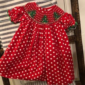 castles and crowns Christmas tree smock